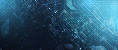 Soyut devre kartı fütüristik teknoloji işleme backgrou