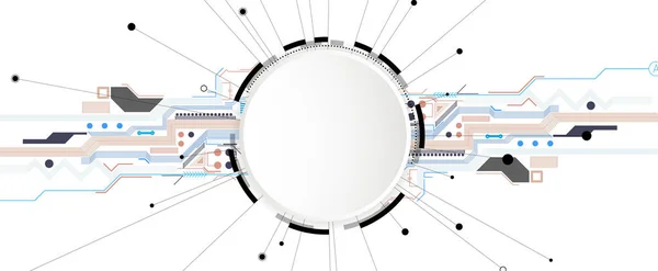 Carte de circuit imprimé abstraite technologie futuriste traitement backgrou — Image vectorielle