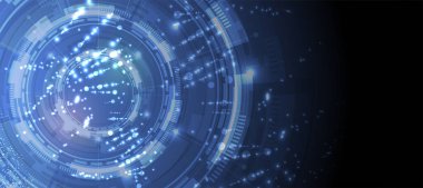 Soyut yapay zeka. Teknoloji web arka plan. Sanal kavramı