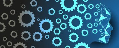 Yapay zeka kavramsal teknoloji Illustration. Fütüristik arka plan