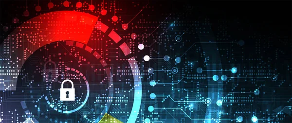 Siber güvenlik ve bilgi ya da ağ koruması. İş ve internet projesi için gelecekteki siber teknoloji web hizmetleri