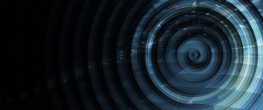 Kuantum işleme. Derin öğrenme yapay zekası. İşletme veya bilim sunumu için gelecekteki yeni teknoloji. Vektör arkaplanı