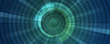 Kuantum işleme. Derin öğrenme yapay zekası. İşletme veya bilim sunumu için gelecekteki yeni teknoloji. Vektör arkaplanı