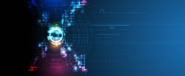 İş geçmişi için internet dijital siber güvenlik teknolojisi kavramı. Yaban domuzunu kilitle.