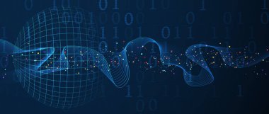 Fütürist modern teknoloji ve iş geçmişi için soyut devre kartı