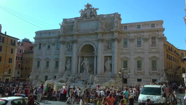 Rome Italie Circa 2019 Fontaine Trevi Est Une Des Attractions — Video