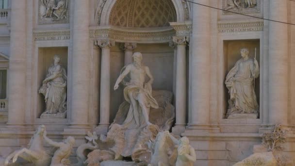 Řím Itálie Kolem Roku 2019 Fontána Trevi Jednou Nejznámějších Atrakcí — Stock video