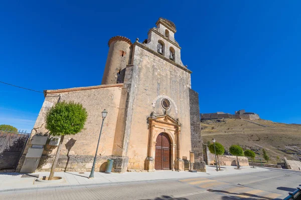 Kyrkan Santa Cristina Och Ruinerna Slottet Toppen Berget Landmark Och — Stockfoto