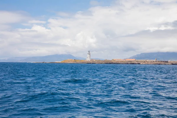 塔里法镇灯塔的景观 在加的斯 安达卢西亚 西班牙 从大西洋 — 图库照片