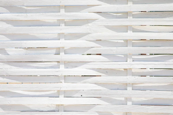 交差の白い木製のリード パターン背景 — ストック写真
