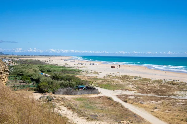 Plaża w Conil z góry w Cadiz — Zdjęcie stockowe