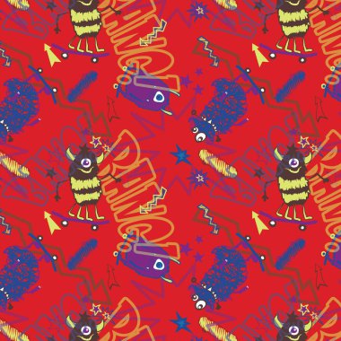 Uzaylı ve canavarlar - kusursuz desen