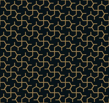 Vektör kusursuz desen. Modern stil soyut doku. Çizgili elementlerden geometrik fayanslar tekrarlanıyor
