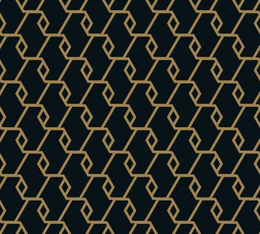 Vektör kusursuz desen. Modern stil soyut doku. Çizgili elementlerden geometrik fayanslar tekrarlanıyor