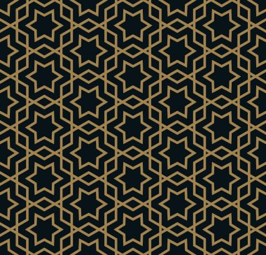 Vektör kusursuz desen. Modern stil soyut doku. Çizgili elementlerden geometrik fayanslar tekrarlanıyor