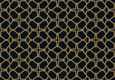 Vektör kusursuz desen. Modern stil soyut doku. Çizgili elementlerden geometrik fayanslar tekrarlanıyor