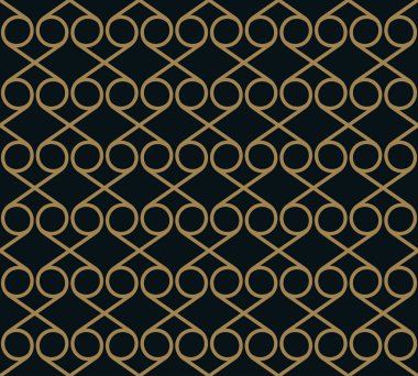 Vektör kusursuz desen. Modern stil dokusu. Çizgili elementlerden geometrik fayanslar tekrarlanıyor