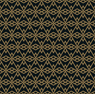 Vektör kusursuz desen. Modern stil dokusu. Çizgili elementlerden geometrik fayanslar tekrarlanıyor