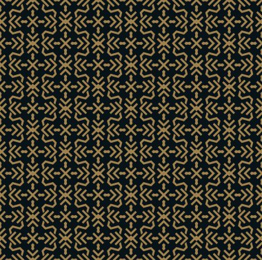 Vektör kusursuz desen. Modern stil dokusu. Çizgili elementlerden geometrik fayanslar tekrarlanıyor
