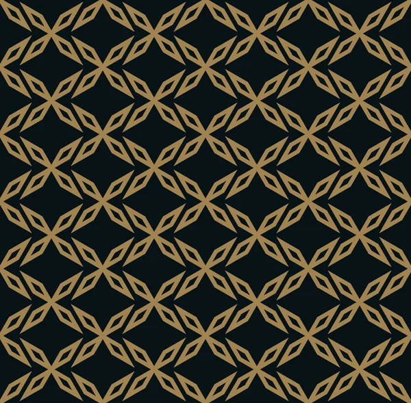 抽象的なシームレスな飾りパターン ベクトル図 Woth ゴールド色 — ストックベクタ