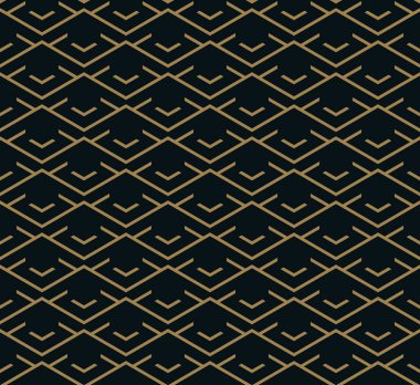 Vektör kusursuz desen. Modern stil dokusu. Çizgili elementlerden geometrik fayanslar tekrarlanıyor