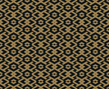 Vektör kusursuz desen. Modern stil dokusu. Çizgili elementlerden geometrik fayanslar tekrarlanıyor