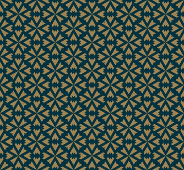 Soyut seamless modeli, vektör seamless modeli. Geometrik süsleme yinelenen. Lüks altın mavi renk