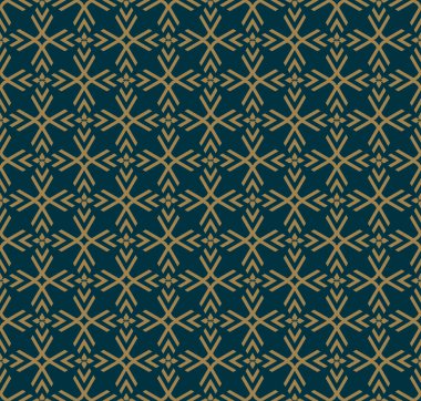 Soyut seamless modeli, vektör seamless modeli. Geometrik süsleme yinelenen. Lüks altın mavi renk