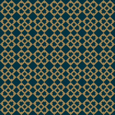 Soyut seamless modeli, vektör seamless modeli. Geometrik süsleme yinelenen. Lüks altın mavi renk