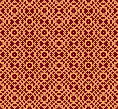 Sorunsuz vektör süsleme. Modern şık geometrik Doğrusal model altın rengi ile