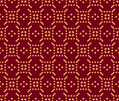 Vektör kusursuz desen. Modern stil soyut doku. Çizgili elementlerden geometrik fayanslar tekrarlanıyor