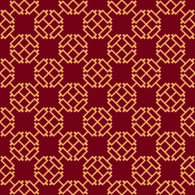 Vektör kusursuz desen. Modern stil soyut doku. Çizgili elementlerden geometrik fayanslar tekrarlanıyor