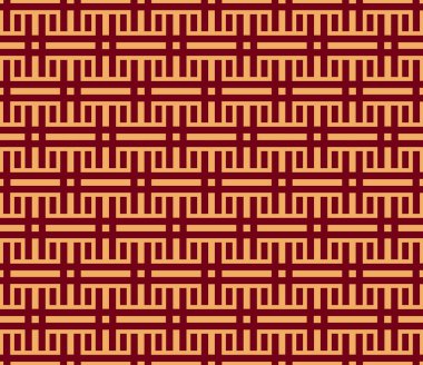 Sorunsuz vektör süsleme. Modern şık geometrik Doğrusal model altın rengi ile