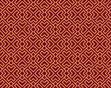 Vektör kusursuz desen. Modern stil soyut doku. Çizgili elementlerden geometrik fayanslar tekrarlanıyor