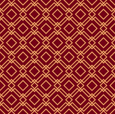 Sorunsuz vektör süsleme. Modern şık geometrik Doğrusal model altın rengi ile