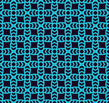 Kesintisiz geometrik çizgiler desen, ince zarif mavi renk süs duvar kağıdı ile doğrusal model süsleme.