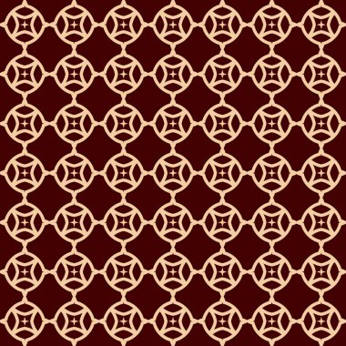 Kesintisiz geometrik çizgi deseni. Çağdaş grafik tasarım. Sonsuz doğrusal doku duvar kağıdı, desen dolgularını, web sayfası satır arkaplanı için. Tek renkli altın kırmızı geometrik süsleme