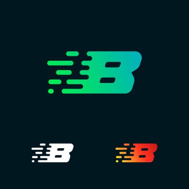 8 numaralı modern hız şekiller logo tasarlamak vektör