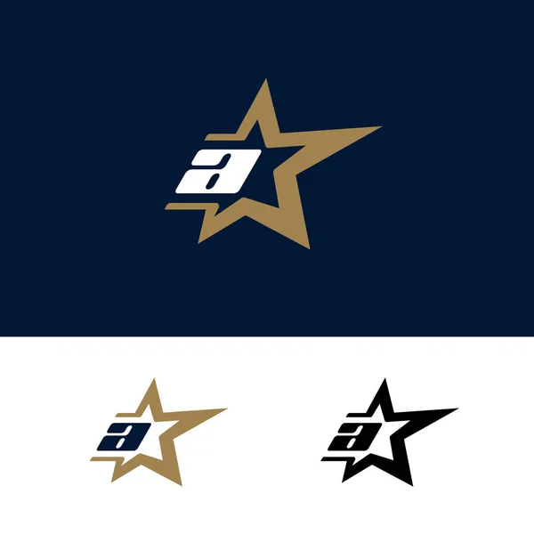 Lettre Modèle Logo Avec Élément Design Star Illustration Vectorielle Identité — Image vectorielle