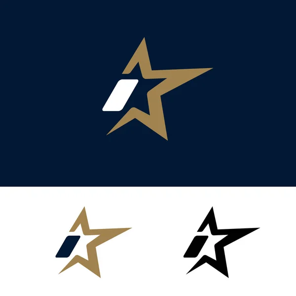 Modello Logo Letter Con Elemento Design Star Illustrazione Vettoriale Identità — Vettoriale Stock