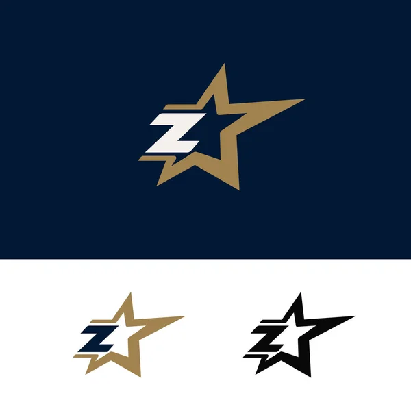 Lettera Modello Logo Con Elemento Design Star Illustrazione Vettoriale Identità — Vettoriale Stock