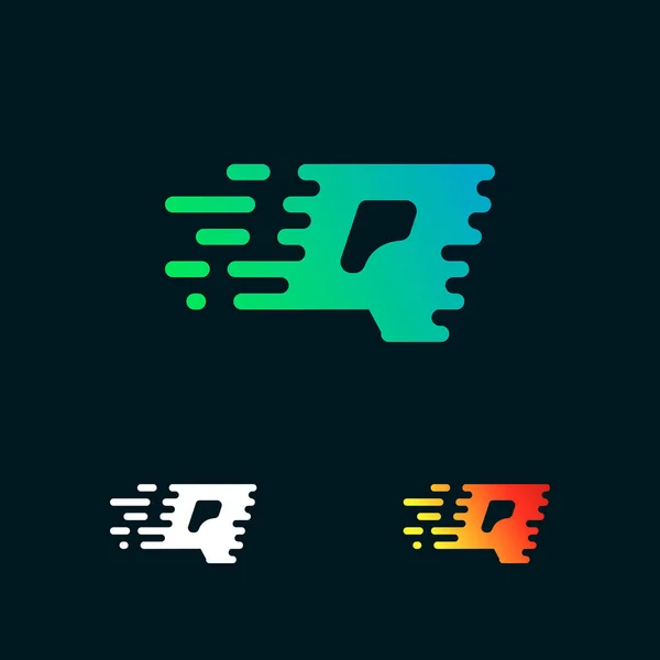 Buchstabe Moderne Geschwindigkeit Formen Logo Design Vektor — Stockvektor
