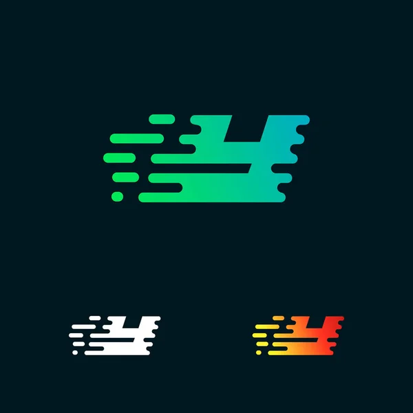Lettre Vitesse Moderne Formes Logo Design Vecteur — Image vectorielle
