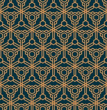 Vektör kusursuz desen. Modern stil soyut doku. Çizgili elementlerden geometrik fayanslar tekrarlanıyor