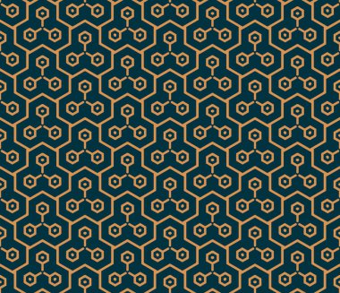 Vektör kusursuz desen. Modern stil soyut doku. Çizgili elementlerden geometrik fayanslar tekrarlanıyor