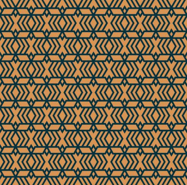 Vektör kusursuz desen. Modern stil soyut doku. Çizgili elementlerden geometrik fayanslar tekrarlanıyor