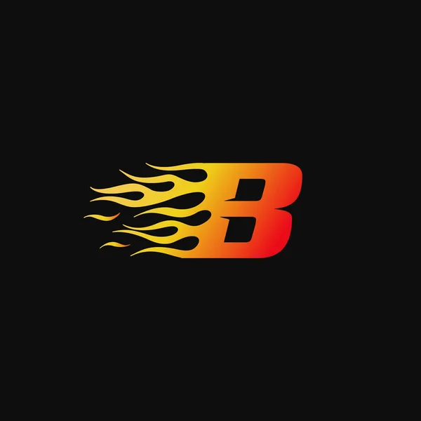 燃焼火炎のロゴ デザイン テンプレート — ストックベクタ