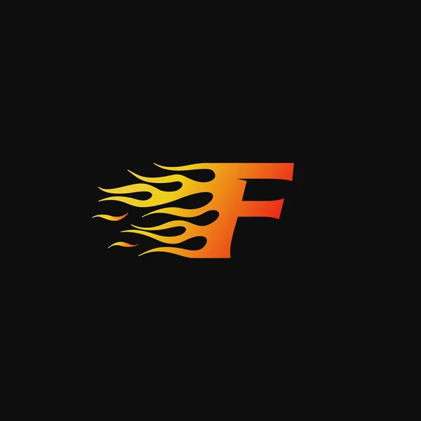 Litery Spalania Płomienia Logo Szablon Projektu — Wektor stockowy