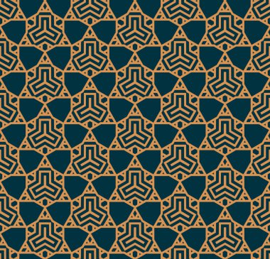 Vektör kusursuz desen. Modern stil soyut doku. Çizgili elementlerden geometrik fayanslar tekrarlanıyor