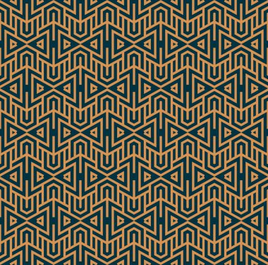 Vektör kusursuz desen. Modern stil soyut doku. Çizgili elementlerden geometrik fayanslar tekrarlanıyor